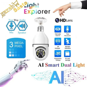 JC27_3MP Ai Onvif wifi bulb dual IR led working with NVR ultra hd smart baby monitor auto tracking ip pt two way audio cp surveillance cctv camera CareCam Pro